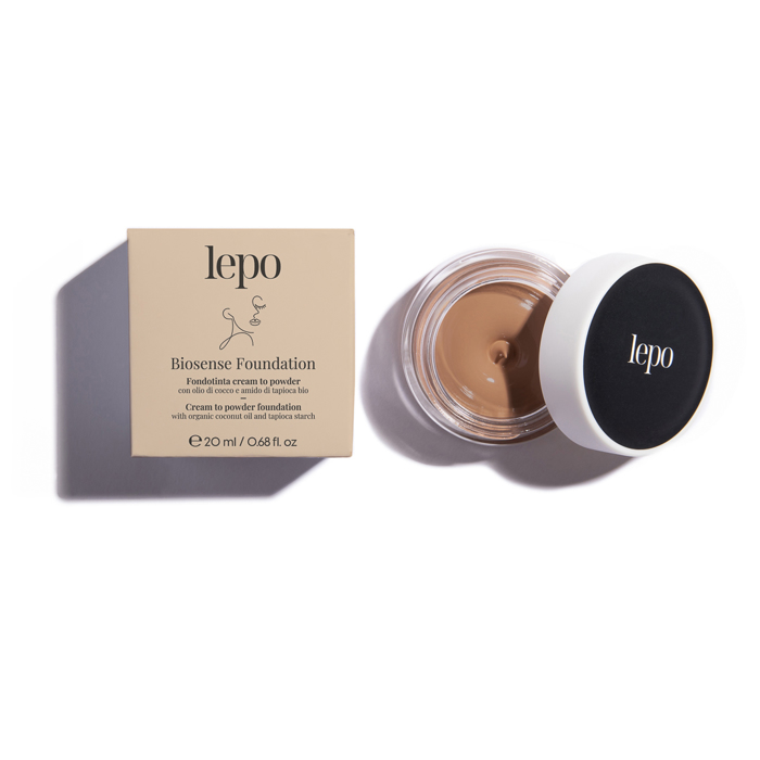 Lepo Biosense Cream to Powder Foundation  N.03 Nocciola Kremodis Enudatiki Basi Makigaz me Metaxenia ufi Poudras kai Ladi Karudas & Amulo Tapioca (Fountouki) 20ml
